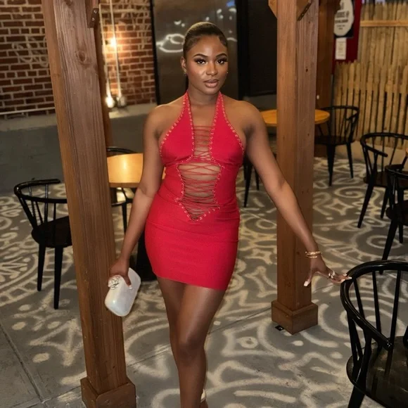 Fashion Nova | Dresses | Fashion Nova Bold Red Backless Dress | Poshmark